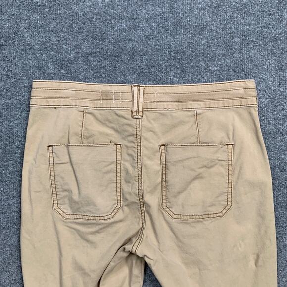 Hei Hei Pants Womens 26 Brown Cotton Blend Stretch Cargo Pockets Double Knee - Picture 9 of 13